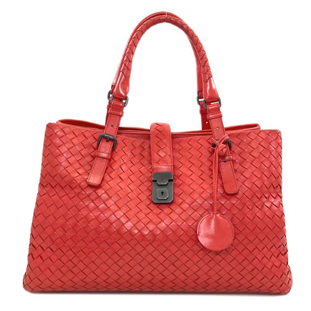 BOTTEGA VENETA Red Intrecciato Tote Bag